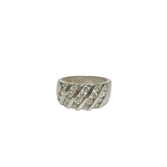 Silver Cubic Zirconia Signet Ring