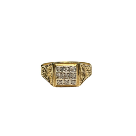 9ct Gold & Diamond Signet Ring