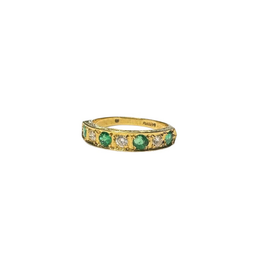 Emerald & Diamond 1/2 Eternity Ring